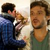 Pedro (Jayme Matarazzo) fica desconsertado ao ver Júlia (Isabelle Drummond) e Felipe (Michel Noher) se beijarem, na novela 'Sete Vidas'