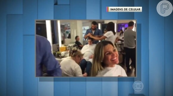 Flávia Alessandra mostra visual novo no 'Vídeo Show'. Atriz deixou cabelos mais curtos