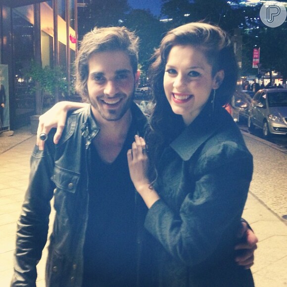 Fiuk e Sophia Abrahão curtem a última noite em Berlim, em foto publicada pela atriz em sua conta do Instagram, neste sábado, 1º de junho de 2013