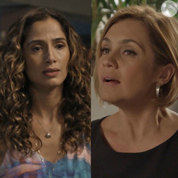 Novela 'Babilônia': Inês (Adriana Esteves) provoca Regina (Camila Pitanga), que agride a advogada e acaba presa