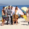 Marcos Pasquim e Camila Pitanga gravaram sequência da novela 'Babilônia', na praia de Copacabana, Zona Sul do Rio de Janeiro. Nas cenas, Regina acaba detida pela polícia
