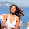 Camila Pitanga gravação a novela 'Babilônia' na praia de Copacabana, Zona Sul do Rio de Janeiro