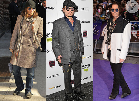 O jeito de se vestir de Johnny Depp é uma das características do ator hollywoodiano