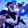 Vera Viel e Rodrigo Faro dão beijo durante o programa 'O Melhor do Brasil'