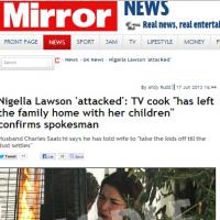 Chef Nigella sai de casa com os filhos após agressão do marido em restaurante