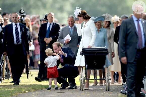 Príncipe William e Kate Middleton reservaram um momento para dar atenção ao primogênito, príncipe George