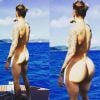 Miley Cyrus não perdeu a chance de brincar com a foto de Bieber e fez uma montagem com a foto dele exibindo um bumbum mais volumoso
