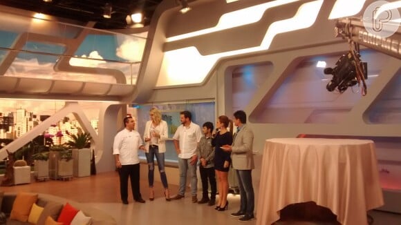 Buddy Valastro, o 'Cake Boss', participou do programa 'Hoje em Dia', da Record, com a apresentadora Ana Hickmann