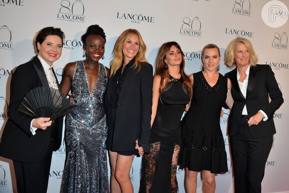 Julia Roberts, Kate Winslet, Penélope Cruz, Lupita Nyong'o e Isabella Rossellini brilharam no tapete vermelho da festa que comemorou os 80 anos da marca de cosméticos Lancôme