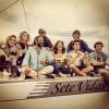 Em seu Instagram, Jayme Matarazzo publicou uma foto dos atores no barco de Miguel (Domingos Montagner), na cena final de 'Sete Vidas'