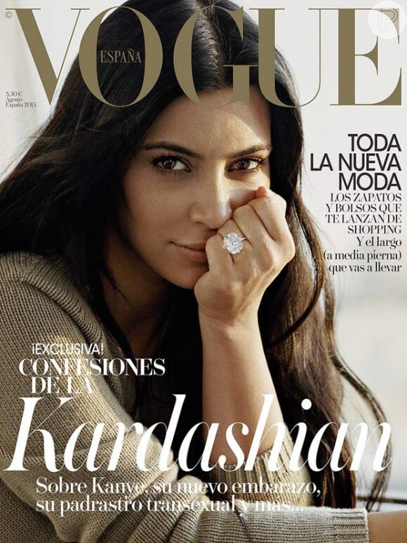 'Sem maquiagem, sem complexos, sem censura. Em agosto um editorial que vai dar a volta ao mundo. Kim Kardashian como nunca foi vista. Estão preparados para a Kim sem filtro?, anunciou o perfil oficial da publicação no Instagram'