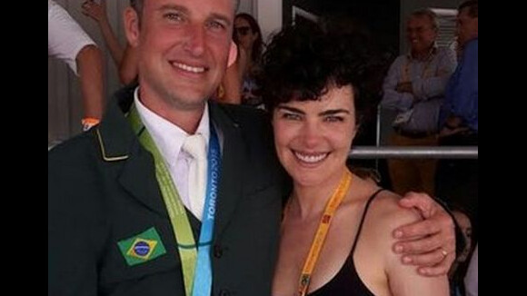 Ana Paula Arósio comemora vitória do marido nos jogos Pan-Americanos