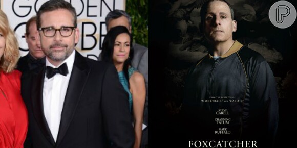 Steve Carrel foi envelhecido para o filme 'Foxcatcher', vencedor do prêmio de Melhor Diretor no Festival de Cannes em 2014