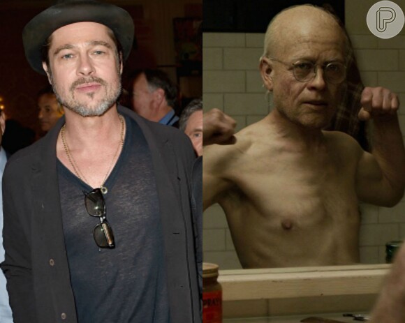 Brad Pitt passou por uma transformação radical para viver o protagonista do filme 'O Curioso Caso de Benjamin Button', de 2008