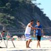 Atores gravam cenas da novela 'Babilônia' na praia do Leme, Zona Sul do Rio de Janeiro, nesta segunda-feira, dia 20 de julho de 2015