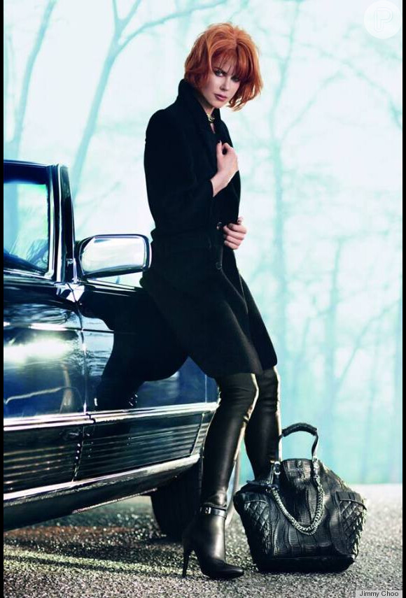 Nicole Kidman aparece com novo visual em campanha da grife de sapatos Jimmy Choo, em 2 de junho de 2013