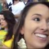 Ana Gabriela assistiu a vitória do Brasil sobre a Espanha, na final da Copa das Confederações, ao lado do pai do  craque