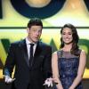 Cory Monteith e a cantora Emmy Rossum apresentaram uma das categorias da 18ª edição do Critics´Choice Movie Awards, realizada em Santa Monica, na Califórnia
