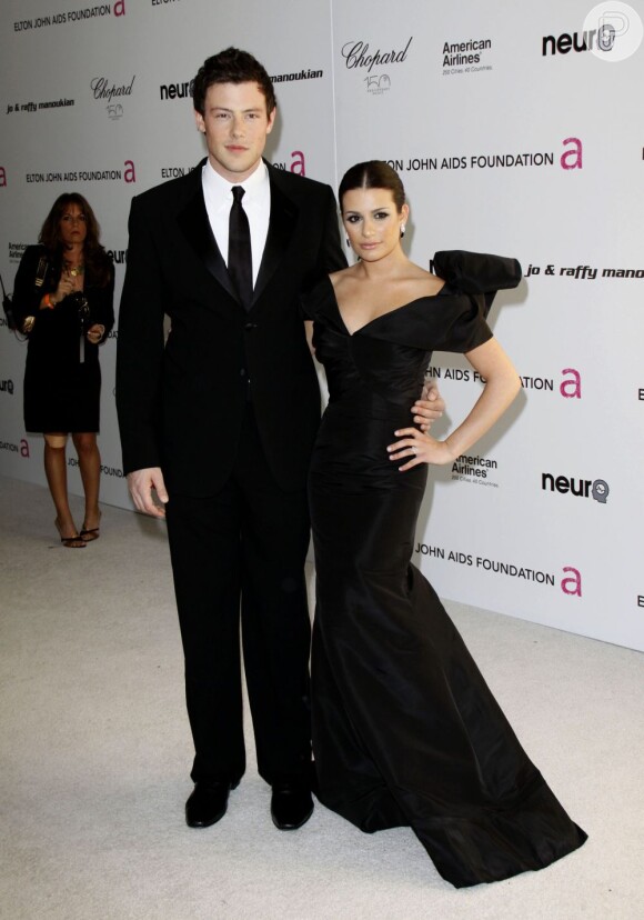 Cory Monteith e Lea Michele trabalham juntos no seriado 'Glee'