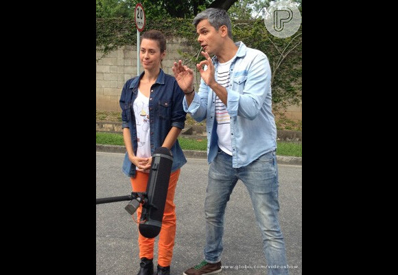 Otaviano Costa apareceu como repórter do 'Vídeo Show' pela primeira vez no programa desta quarta-feira, 31 de julho de 2013