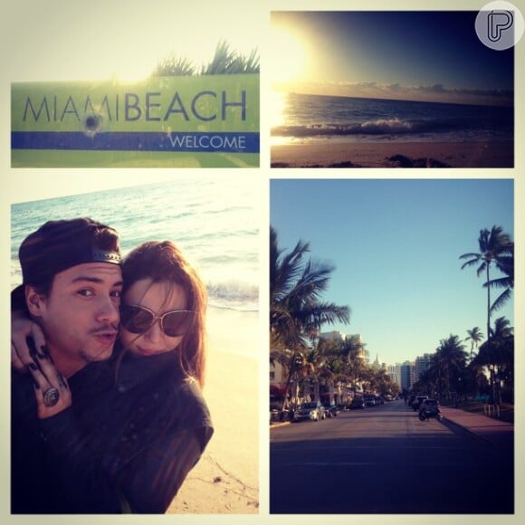 Recentemente Giovanna Lancellotti e Arthur Aguiar foram para Miami e para o México passar um feriado