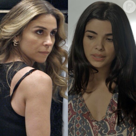 Atena (Giovanna Antonelli) enfrenta Tóia (Vanessa Giácomo) e manda a rival se afastar de Romero (Alexandre Nero), na novela 'A Regra do Jogo', em novembro de 2015
