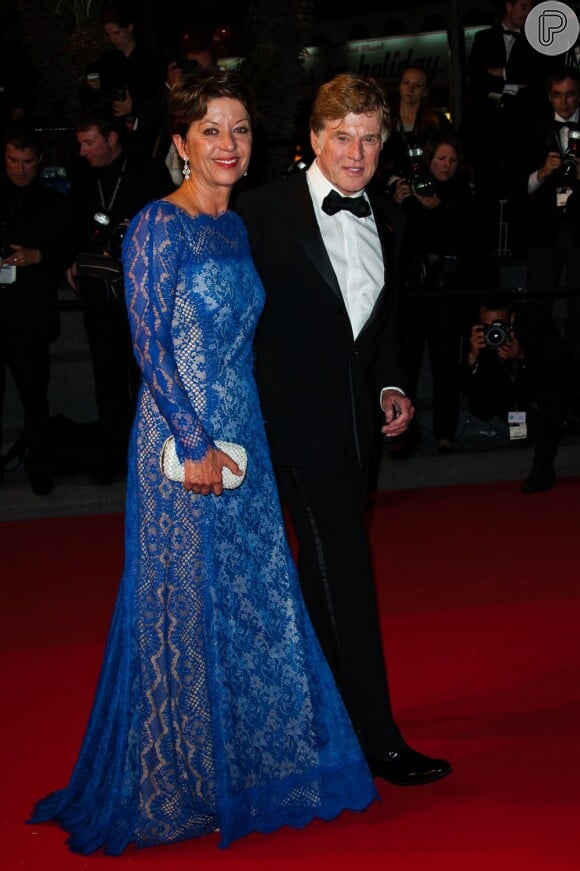 Robert Redford e sua mulher, Sibylle Szaggars, compareceram ao Festival de Cannes exibindo muita elegância no tapete vermelho