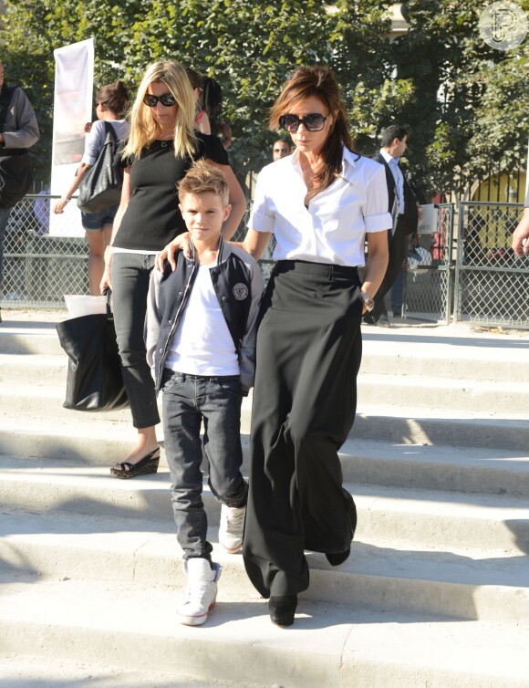 Sempre muito estiloso, Romeo seguiu os passos de sua mãe, Victoria Beckham