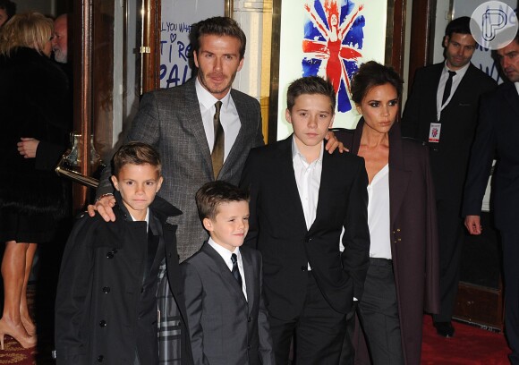 David e Victoria Beckham são pais de três meninos, Brooklyn, de 14 anos, Romeo, de 11, e Cruz, de 8, e da caçula Harper Seven, de 2