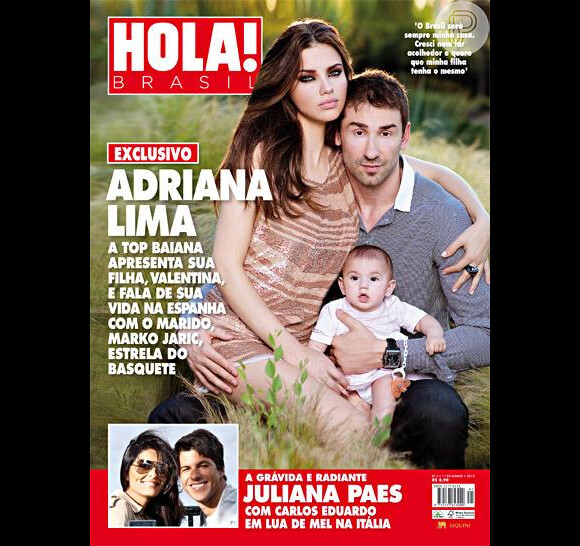 A top model, Adriana Lima é casada com o jogador de basquete, Marko Jaric. O casal tem duas filhas, Sienna e Valentina