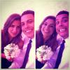 Paula Morais e Ronaldo no casamento do ex-jogador Leonardo e da jornalista Anna Billò, no dia 7 de setembro de 2013, em Milão. Paula escreveu na legenda da imagem do Instagram: 'Peguei o buquê'