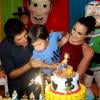 Juliana Knust e o marido, o empresário Gustavo Machado, comemoram o aniversário de 3 anos do filho, Matheus. A festa aconteceu no Rio de Janeiro, em 11 de setembro de 2013