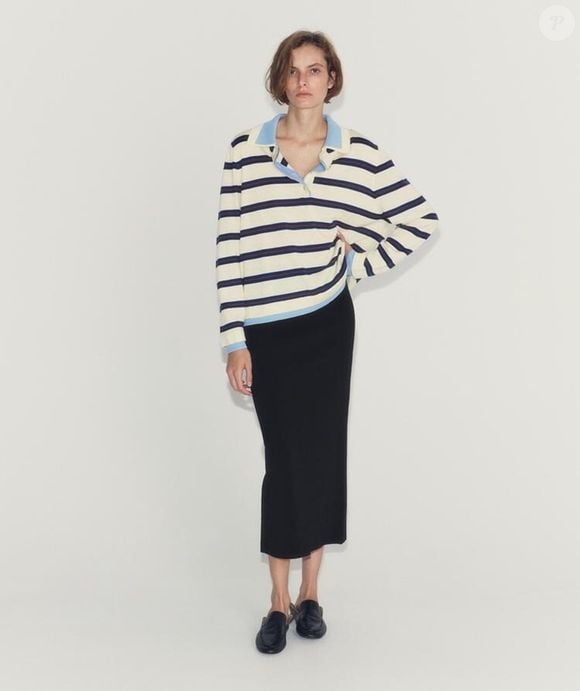 Bonita e versátil, uma polo de tricô bem ampla combina o charme francês com o estilo descolado de uma garota dinamarquesa