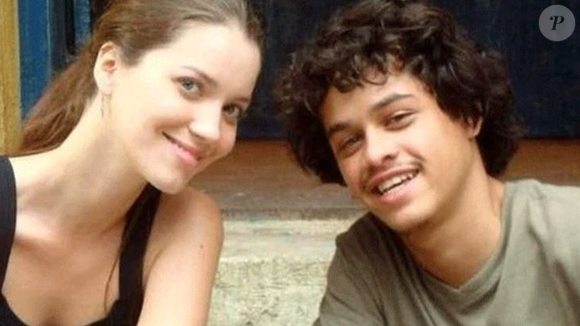 Maxwell Nascimento com Nathalia Dill nos bastidores de Malhação