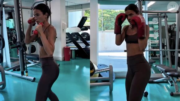 Bruna Marquezine pega pesado em treino de boxe e barriga trincada rouba a cena