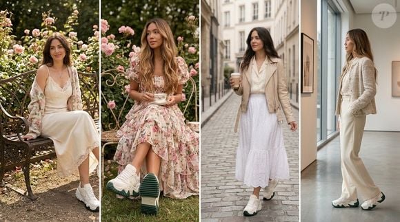 Com design robusto e cor 'marshmallow', o novo Converse Wave Motion Trainer combina perfeitamente com vestidos, saias e peças românticas, criando um contraste moderno e fashion
