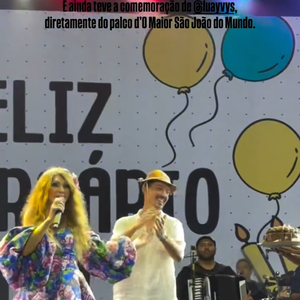 Filho de Maurício Mattar e Elba Ramalho, Luã Yvys foi surpreendido pela mãe com o tradicional 'parabéns a você'