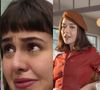 No folhetim da novela das seis, Celeste (Debora Ozório) conta para Eugênia (Klara Castanho) que está grávida