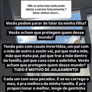 MC Mirella recebeu questionamento na web sobre futuro da filha, e rebateu.