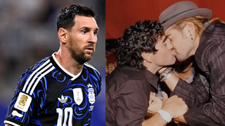 Nem Messi, nem Álvarez: há 21 anos, o craque argentino de 1986 contra a Inglaterra protagonizou um 'beijo gay' com o ator ex de Demi Moore e Britney. 'Nunca vou esquecer aquele momento'