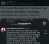 Mãe de Deolane Bezerra afirma que escova de cabelo, água sanitária e pijama foram barrados durante visita à influenciadora na prisão