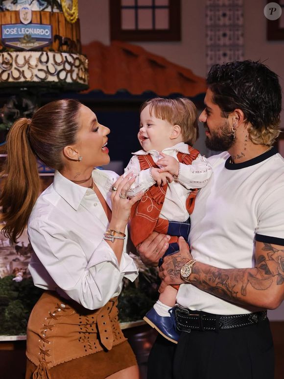 Virgínia e Zé Felipe se reencontraram batizado e primeiro aniversário do filho, José Leonardo, em setembro de 2025, quatro meses após fim do casamento