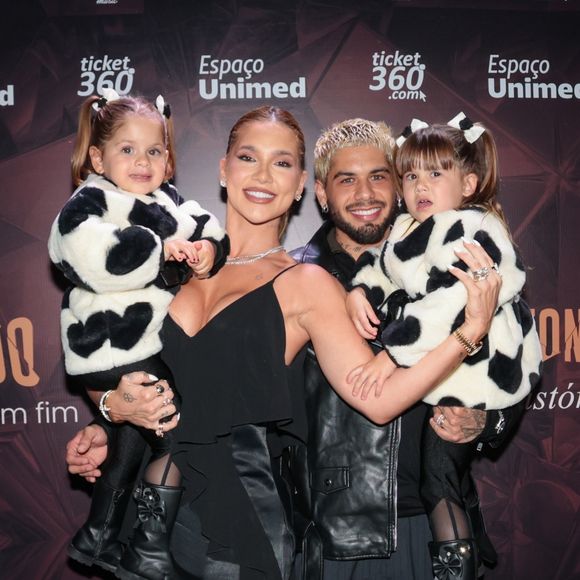 Virginia Fonseca e Zé Felipe em foto com as filhas, Maria Alice e Maria Flor, dias antes de anunciarem o fim do casamento de 4 anos