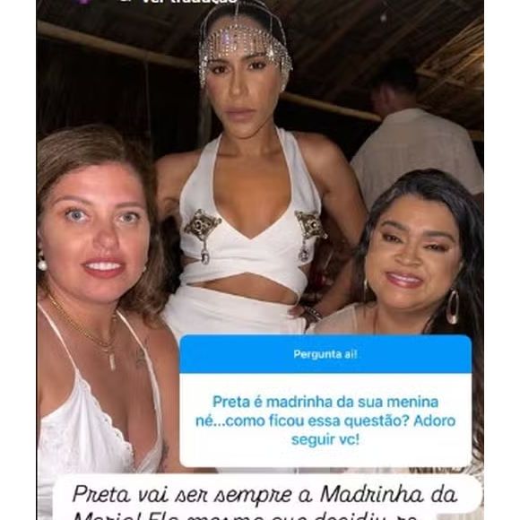 Malu Barbosa revelou a decisão em conversa com seguidores do Instagram. A responsável por batizar a pequena Maria será Marina Morena, filha do coração de Gilberto Gil