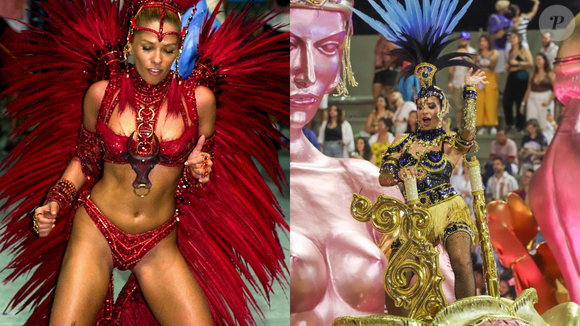 Duas décadas separam Julia Foti e Adriane Galisteu nos desfiles da Rosas de Ouro