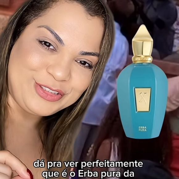 Perfume Erba Pura, da Xerjoff, é usado por Gracyanne Barbosa no 'BBB 25', conforme informou a influenciadora Franciele dos Santos, especialista em perfumes.