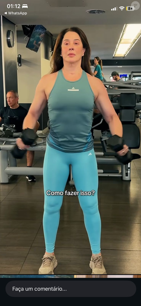 Aos 59 anos, Claudia Raia se dedica à musculação