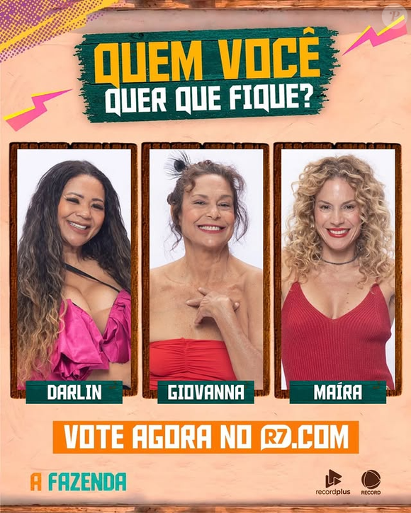 A disputa pela permanência no reality está longe de ter um cenário definido. Confira os percentuais de Darlin Ferrattry, Maíra Charken e Giovanna Gold