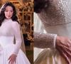 Vestido de noiva com 26 m de seda italiana, buquê de orquídeas e mais: o look de casamento da ex-’BBB’ Laís Caldas em união com Gustavo Marsengo