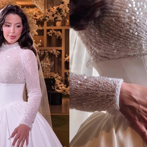 Vestido de noiva com 26 m de seda italiana, buquê de orquídeas e mais: o look de casamento da ex-’BBB’ Laís Caldas em união com Gustavo Marsengo